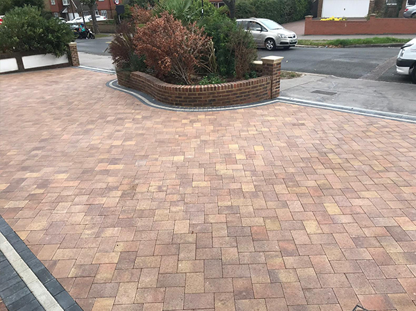 New block paving driveway